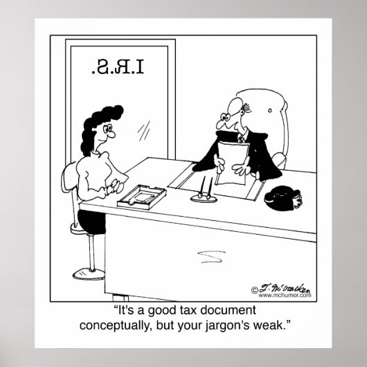 Goed belastingdocument Conceptueel Poster (Voorkant)