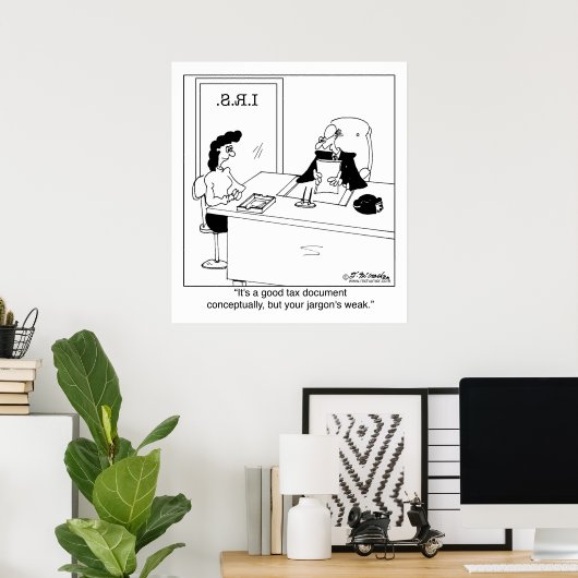 Goed belastingdocument Conceptueel Poster (Thuiskantoor)