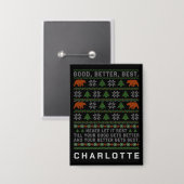 Goed Beter Best Laat Het Nooit Rusten Kerstcitaat Button (Voorkant / Achterkant)