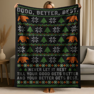 Goed Beter Best Laat Het Nooit Rusten Kerstcitaat Fleece Deken