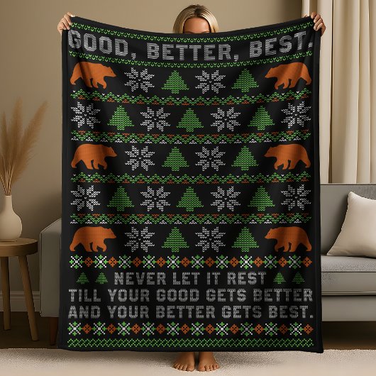 Goed Beter Best Laat Het Nooit Rusten Kerstcitaat Fleece Deken