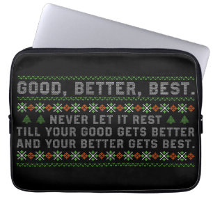 Goed Beter Best Laat Het Nooit Rusten Kerstcitaat Laptop Sleeve