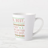 Goed Beter Best Laat Het Nooit Rusten Kerstcitaat Latte Mok (Rechts)