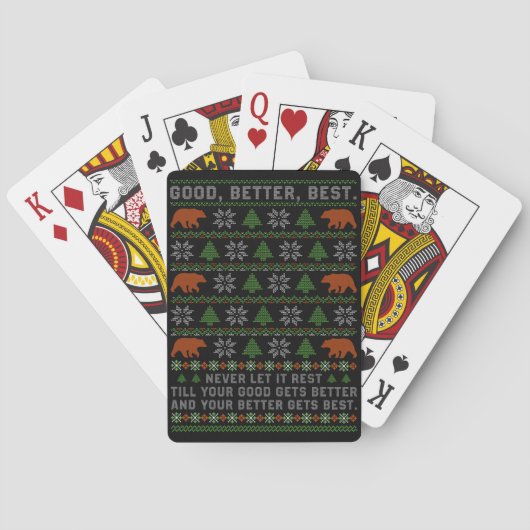 Goed Beter Best Laat Het Nooit Rusten Kerstcitaat Pokerkaarten (Achterkant)
