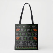 Goed Beter Best Laat Het Nooit Rusten Kerstcitaat Tote Bag (Voorkant)