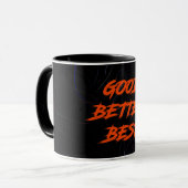 Goed Beter Best Laat Het Nooit Rusten Mok (Voorkant links)