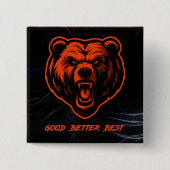 Goed Beter Best Laat Het Nooit Rusten Vierkante Button 5,1 Cm (Voorkant)