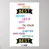 "Goed, beter, het beste" - Inspirerend poster (Voorkant)