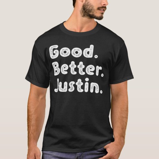 Goed beter Justin T-shirt (Voorkant)