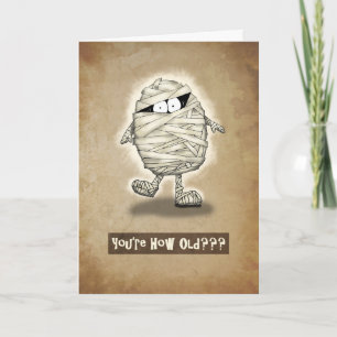 Goed Bewaarde Oude Cartoon Mummy Verjaardag Kaart