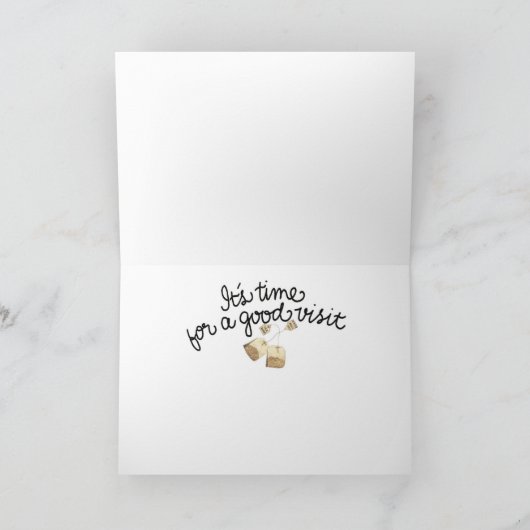 Goed bezoek - Wenskaart Kaart (Binnen)