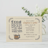 Goed bier met de vrienden uitnodiging (Staand voorkant)