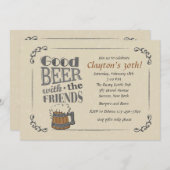 Goed bier met de vrienden uitnodiging (Voorkant / Achterkant)