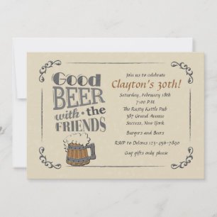Goed bier met de vrienden uitnodiging