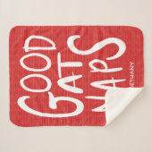 Goed bij kranen - Bright Red Sherpa Blanket Deken (Voorkant (horizontaal))