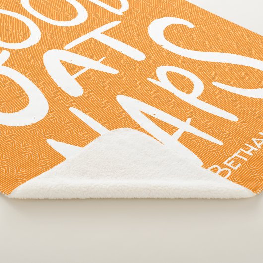 Goed bij Naps - Oranje Sherpa Blanket Sherpa Deken (3/4)
