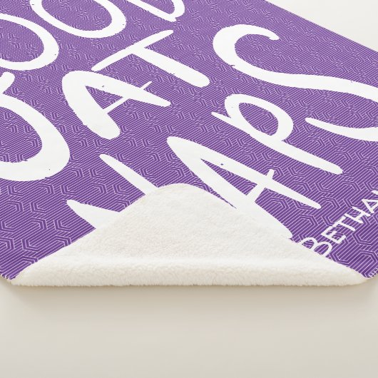 Goed bij Naps - Paarse Sherpa Blanket Deken (3/4)