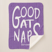 Goed bij Naps - Paarse Sherpa Blanket Deken (Voorkant)
