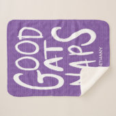 Goed bij Naps - Paarse Sherpa Blanket Deken (Voorkant (horizontaal))