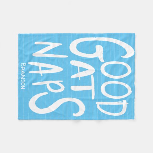 Goed bij Naps - Sky Blue Fleece Blanket (Voorkant (Horizontaal))