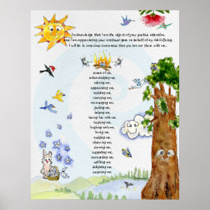 Goed-bije Natuur Cartoons Abraham Hicks Quote Poster