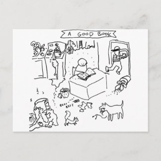 Goed boek briefkaart