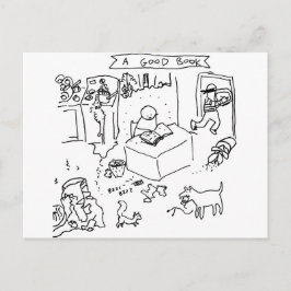 Goed boek briefkaart