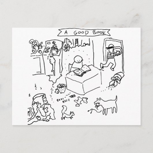 Goed boek briefkaart (Voorkant)