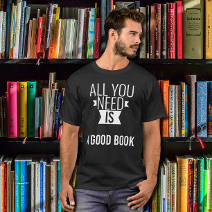 Goed boek - grappig citaat - zwart t-shirt