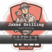 Goed boorbedrijf voor het aanpassen van bedrijfsvo sticker (Voorkant)