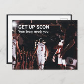 Goed briefkaart: uw team heeft u nodig briefkaart (Voorkant / Achterkant)