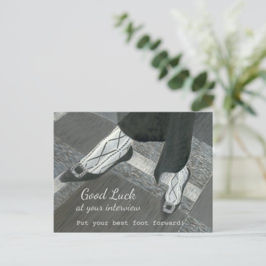 Goed briefkaart voor taakinterviews (Staand voorkant)