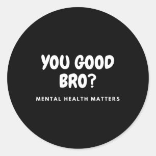 Goed Broom Geestelijke Gezondheidsproblemen Geeste Ronde Sticker