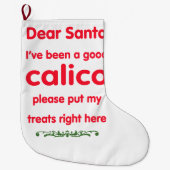 goed calico grote kerstsok (Voorkant)