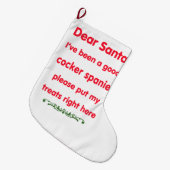 goed cockerspaniel grote kerstsok (Voorkant (Hangend))