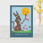 "Goed daar kostbaar hallo." kaart (Gele Bloem)