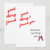 goed dat ik je gevonden heb valentijnskaart feestdagenkaart (Voorkant / Achterkant)