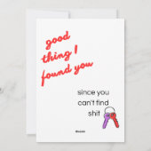 goed dat ik je gevonden heb valentijnskaart feestdagenkaart (Achterkant)