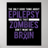 Goed dat zombies mijn hersenepilepsie niet willen  poster (Voorkant)