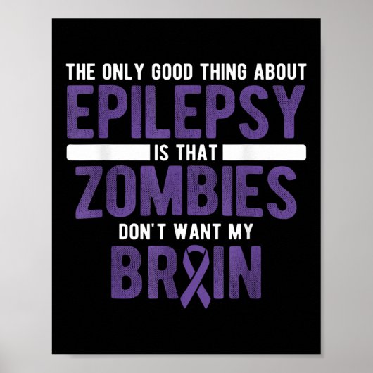Goed dat zombies mijn hersenepilepsie niet willen  poster (Voorkant)