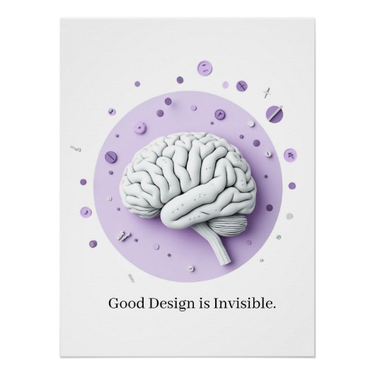 Goed design is onzichtbaar perfect poster (Voorkant)