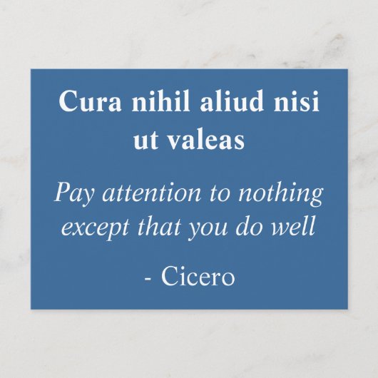 Goed doen - Cicero inspirerend quote Briefkaart (Voorkant)