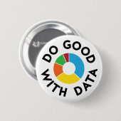 Goed doen met gegevensbadge ronde button 5,7 cm (Voorkant /achterkant)