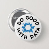 Goed doen met gegevensbadge ronde button 5,7 cm (Voorkant /achterkant)