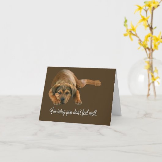 Goed doen, voel me beter sorry kleine papaverapper kaart (Gele Bloem)