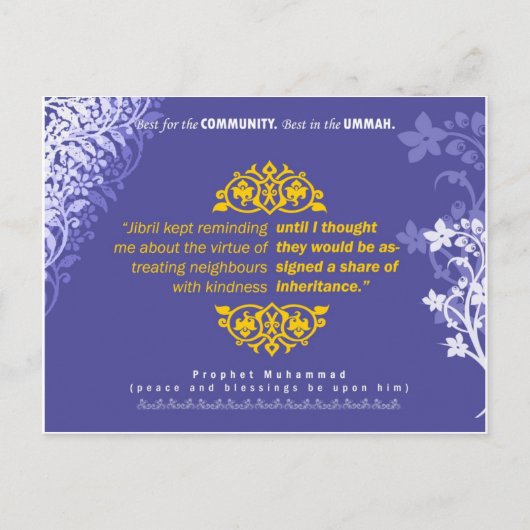 Goed doen voor burenkaart briefkaart (Voorkant)