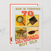 Goed doorgewinterd niet oud verjaardagsfeestje kaart (Voorkant / Achterkant)