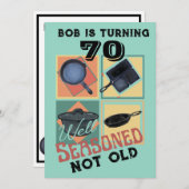 Goed doorgewinterd niet oud verjaardagsfeestje kaart (Voorkant / Achterkant)