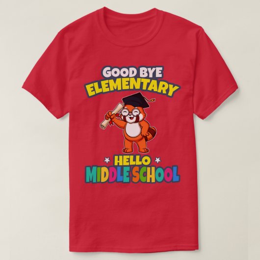 Goed, elementair Hallo middelbare school Afstudere T-shirt (Design voorkant)