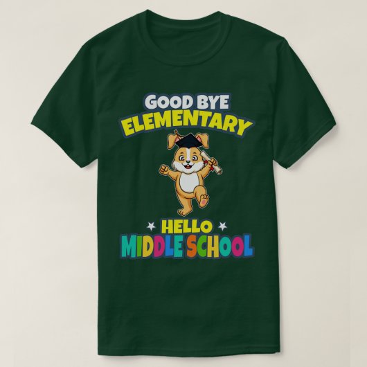 Goed, elementair Hallo middelbare school Afstudere T-shirt (Design voorkant)